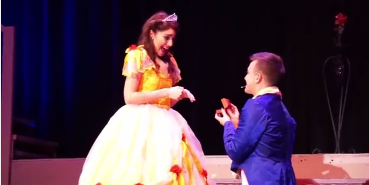 Cosmopolitan's tweet photo. This "Beauty and the Beast" Proposal Will Seriously Destroy Your Mascara https://t.co/d28z8VrfWs https://t.co/61sD6WC1Fo