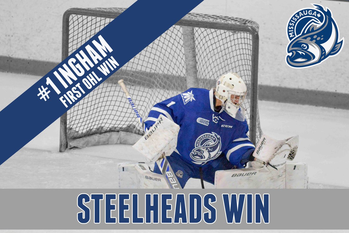 OHLSteelheads's tweet photo. Big shout out to rookie @JakeIngham who recorded his first OHL win tonight! #GoSteelGo https://t.co/uYdsNkkncj