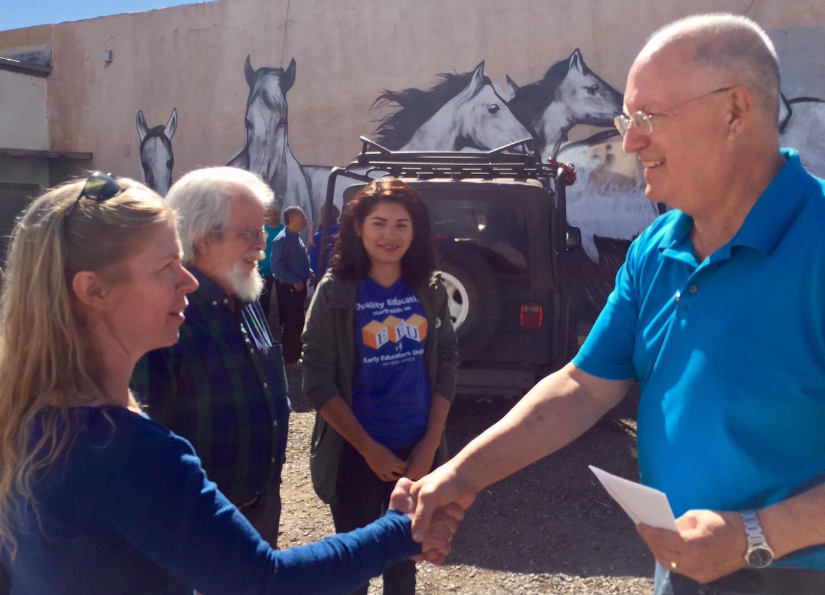AFTNM's tweet photo. Early Childhood Educators (@eeu_nm) stand with @MSSForNMSen29 because he stands with them! #TeamSanchez #UnionStrong https://t.co/jgUradgvg4