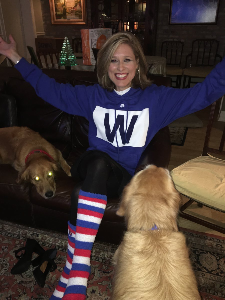 Go Cubs Go!  Lucky socks the rest of the series!  #FlyTheW
