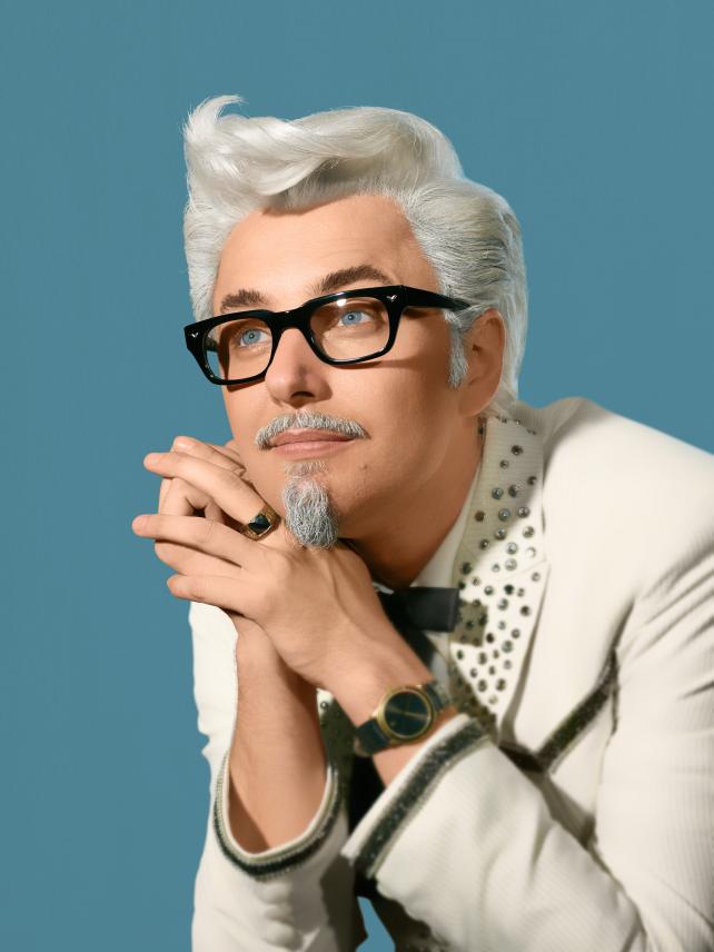 adage's tweet photo. The latest @kfc colonel looks a little bit like a grown up Pete Campbell #madmen #VincentKartheiser https://t.co/HKjFaVVC3S https://t.co/P9tjYuQrHq