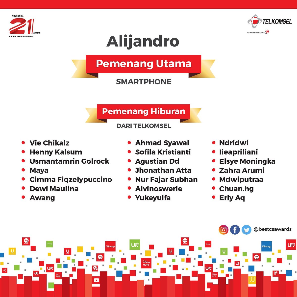 BestCSAwards's tweet photo. Dengan bangga kami umumkan pemenang #IniJagoanKu! Cek namamu disini ya Guys! :) https://t.co/OULo4jVFs9