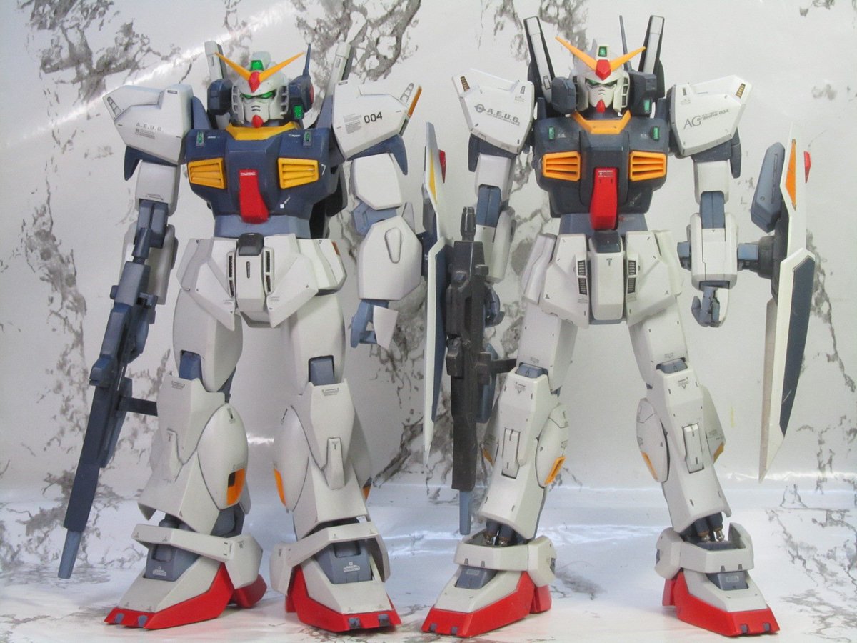 Ut Ken 旧キット改造1 100ガンダムmk2 改造前との比較とmg Ver 2 0との比較