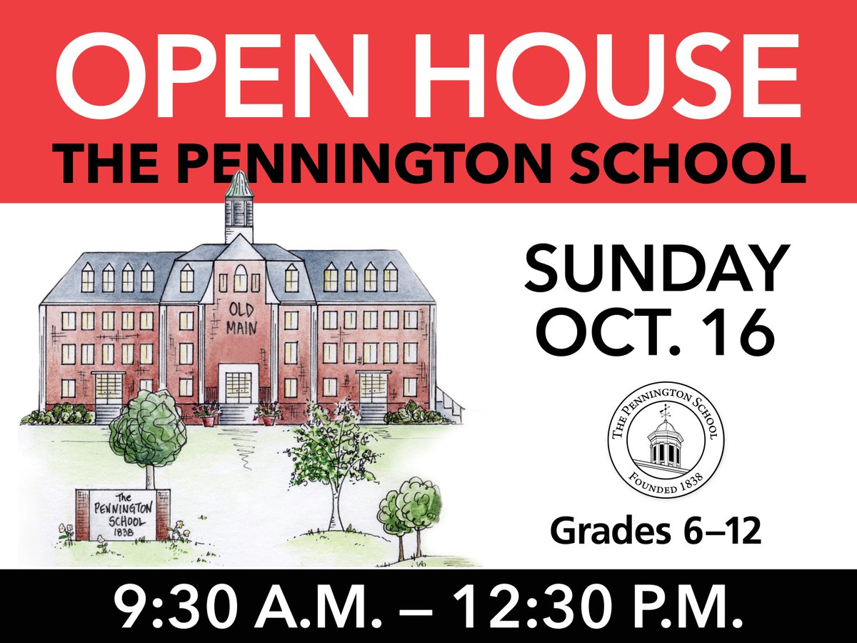 tps_news's tweet image. Join us for our OPEN HOUSE today only from 9:30 to 12:30. Meet our teachers, tour our campus, and discover the Pennington experience!