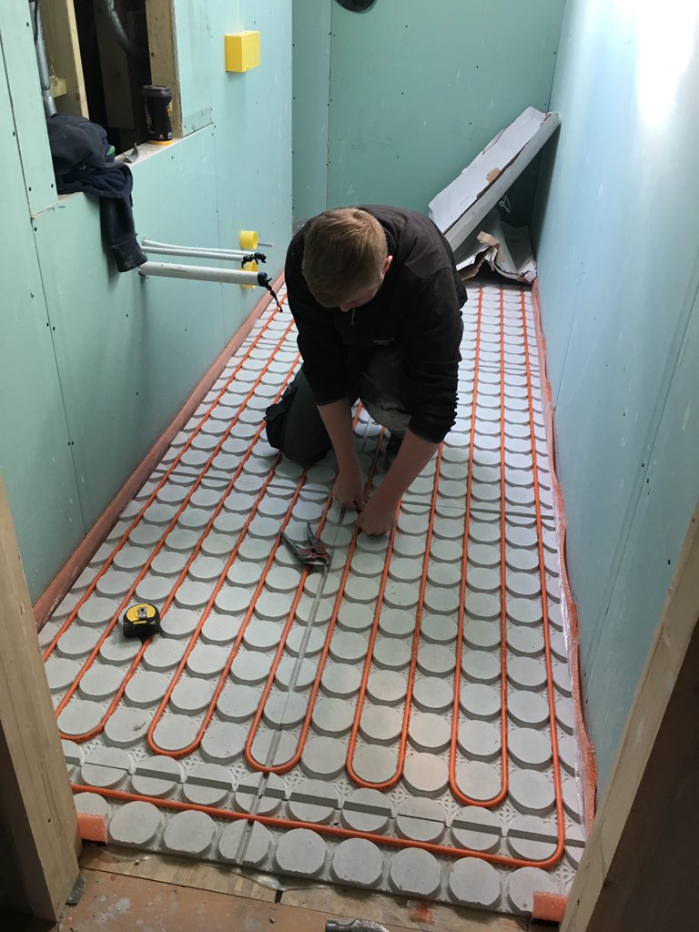 Heatdocltd's tweet photo. Getting Ensuite ready for #Underfloor Heating & #Wallheating #variotherm https://t.co/KJZdYWRz3w