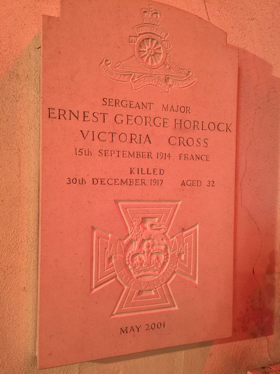 AlastairBruce_'s tweet photo. Finding #ForValour At Grand-Neice's Christening in #Langrish found #VC memorial to #brave SgtMaj Horlock - @ArtilleryRoyal @BritishArmy https://t.co/fwMww9QUKy