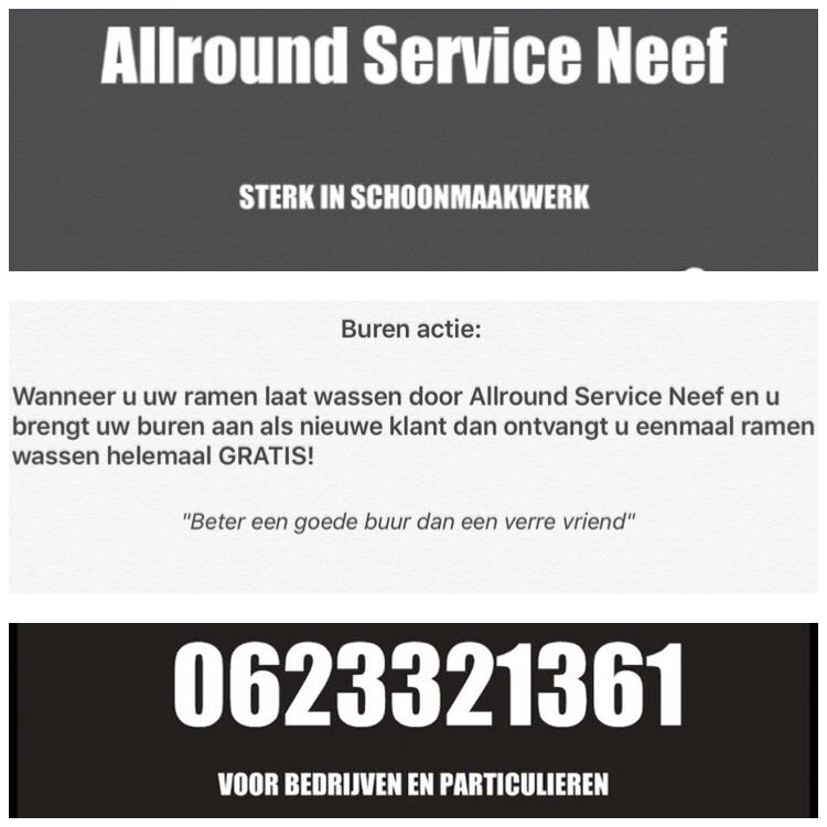 ASNNeef's tweet image. #actie #buren #AllroundServiceNeef #TheArtOfCleaning #telescoopbewassing #Drenthe #Friesland #RT