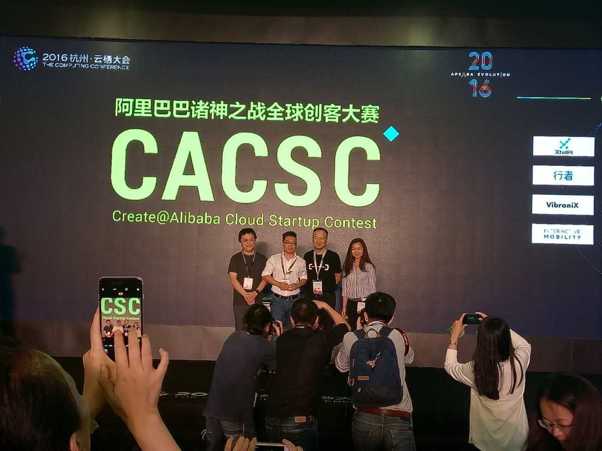 alibaba_cloud's tweet photo. CONGRATS to #CACSC #startup finalists & the winning team @XtalPi (#USA)! #CompCon2016 #CloudComputing @InteractiveMob @vibronix @igloohomeco https://t.co/TS0KsVFI0g