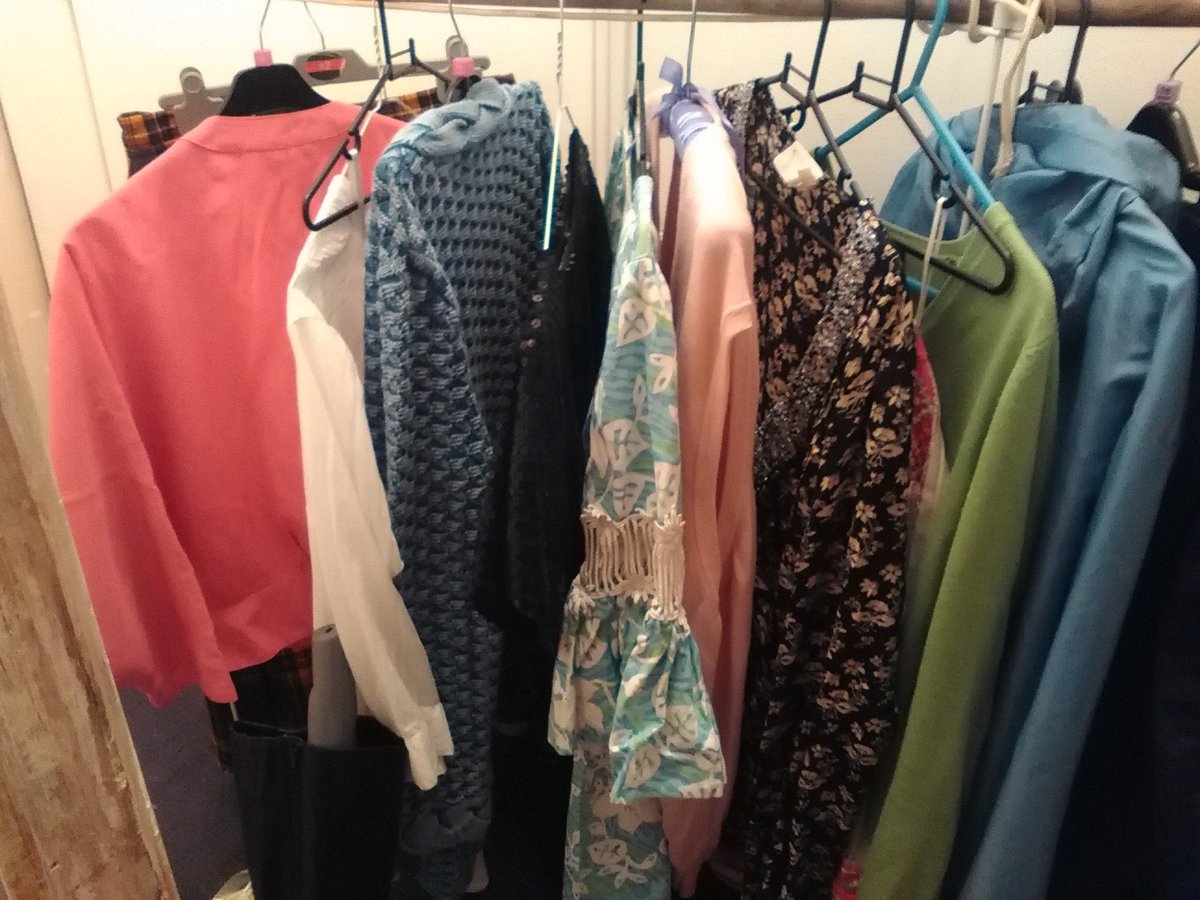 LadyWhoLaughs's tweet image. Clothes on a rail, ready for the Jumble Trail! #MarkhouseLeaBridge @StowSOS @markhouseward @StowDiary