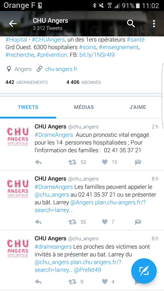 LucBELOT's tweet photo. Mon soutien sincère aux familles et proches des jeunes décédés et blessés dans l'effondrement de ce balcon à Angers.
Contacts @chu_angers : https://t.co/6Mn6IFzQpD