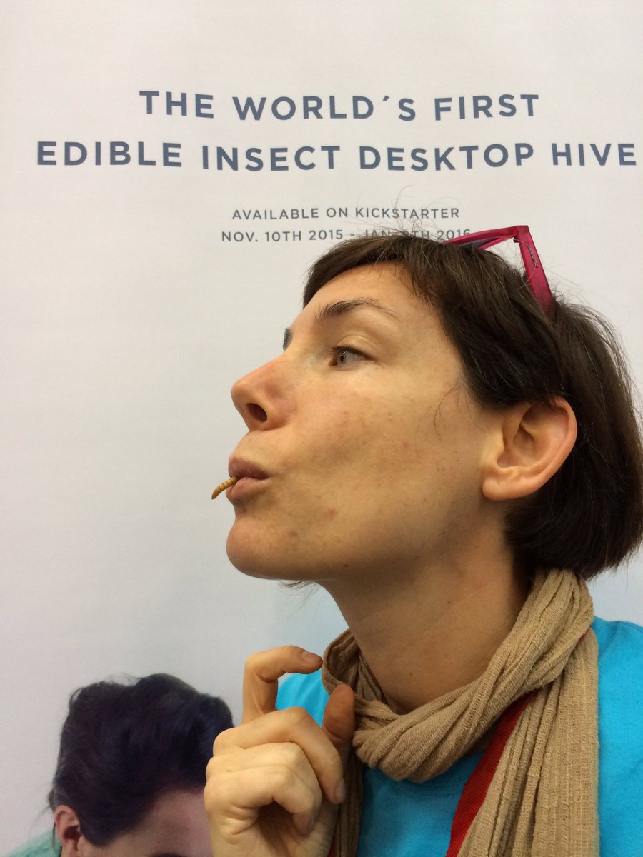 FoodasClay's tweet photo. We're running out of meat! Home insect farms a reality. mmm... @livingfarms #foodinpro #mfr2016 https://t.co/ZR2xrD52Nm