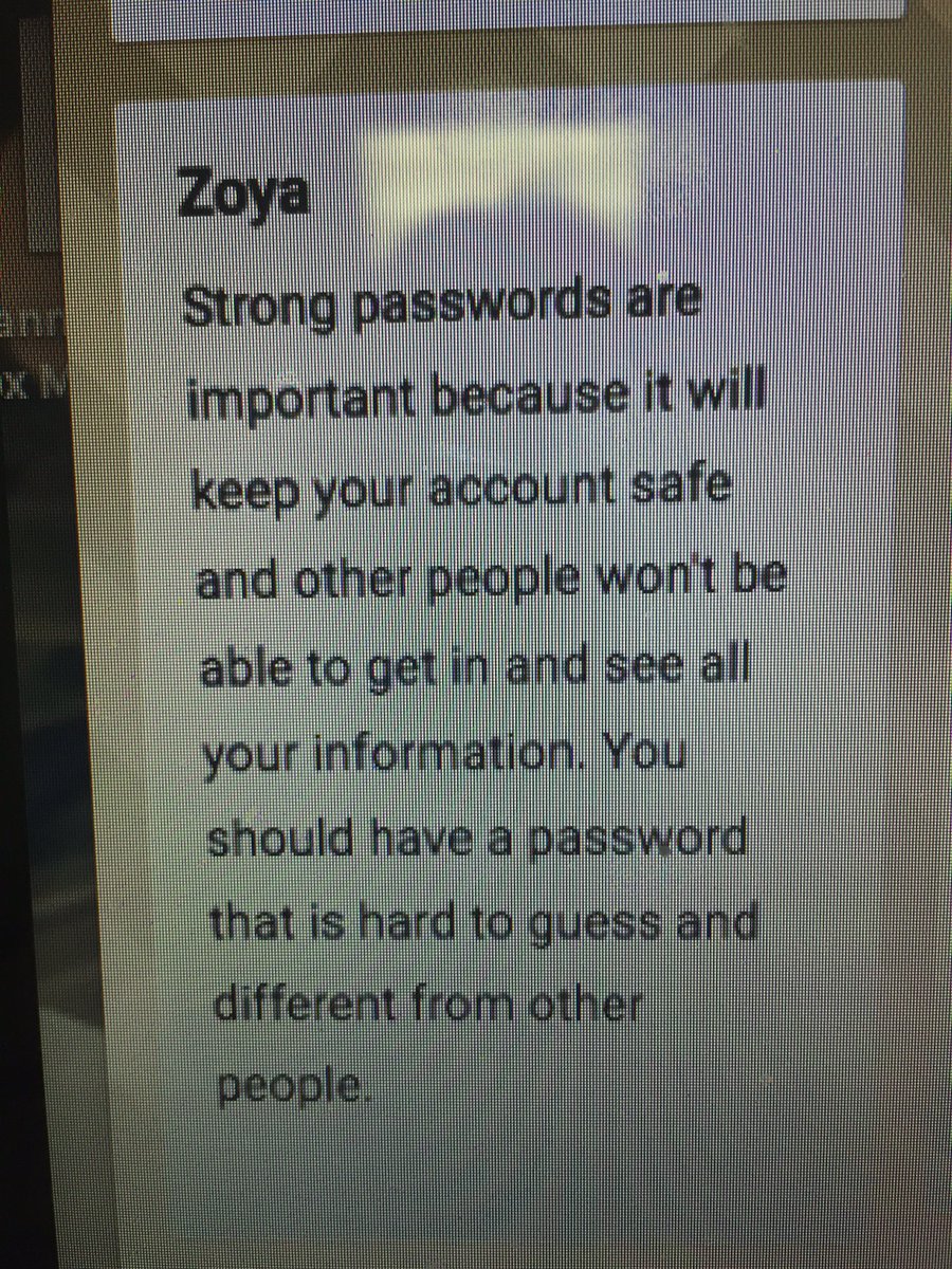 cwachowiak's tweet photo. G4 and G5 students using Padlet as a backchannel to discuss why strong passwords are important #daatech #padlet https://t.co/PfHDDYpUJ5