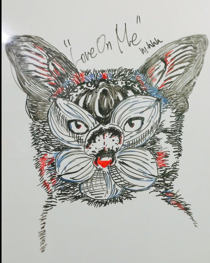 wearegalantis's tweet photo. We have some v talented Seafoxes out there...This was all done on a whiteboard! #LoveOnMe 

🎨: @im_the_evol https://t.co/TLc7DcYUFH