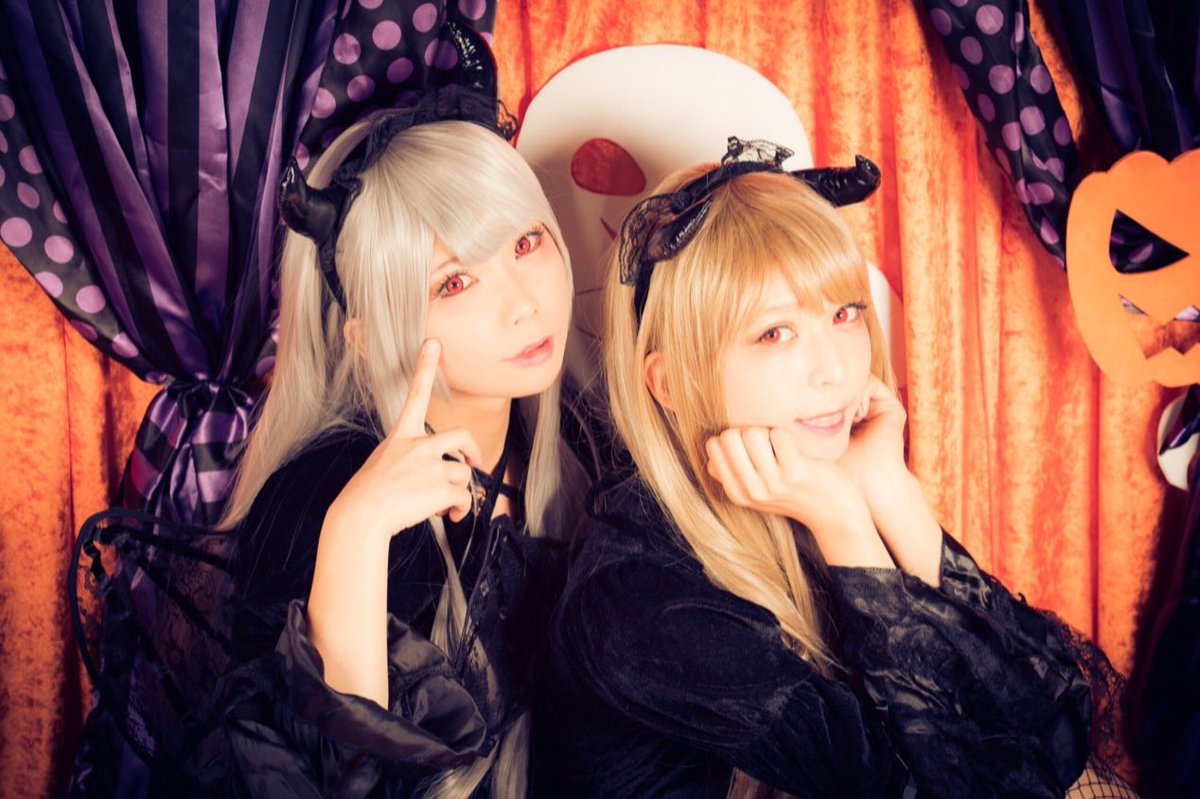 vola_h's tweet photo. 先日、双子悪魔っぽいオリジナル撮影してきました👻🎃赤目カラコン何気に初めてだった...！
はっせるさんありがとうございました〜！たんのしかった！！！ https://t.co/CEsRivgCRq