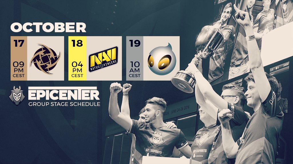 G2esports's tweet image. Our group schedule for @epicentergg is here! Who do you think is the toughest matchup for us?