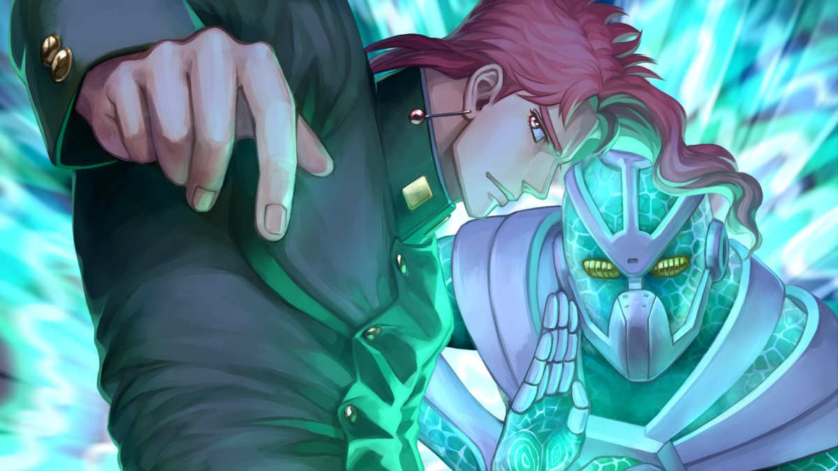 какёин нориаки джоджо. джоджо какёин хиерофант грин. стенд hierophant green. дио хромакей. Jojo изумрудный всплеск.