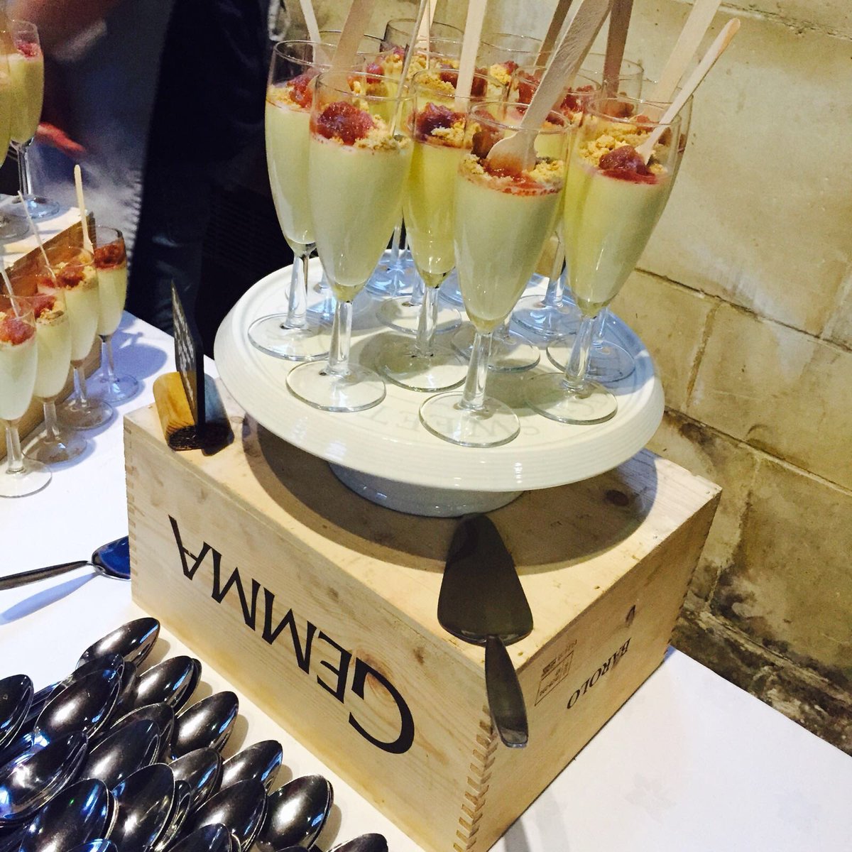 no8catering's tweet photo. Rhubarb possets from Friday's wonderful wedding at #MansionHouse #York @VisitYork #no8catering #no8york https://t.co/nFN9cmIZdm