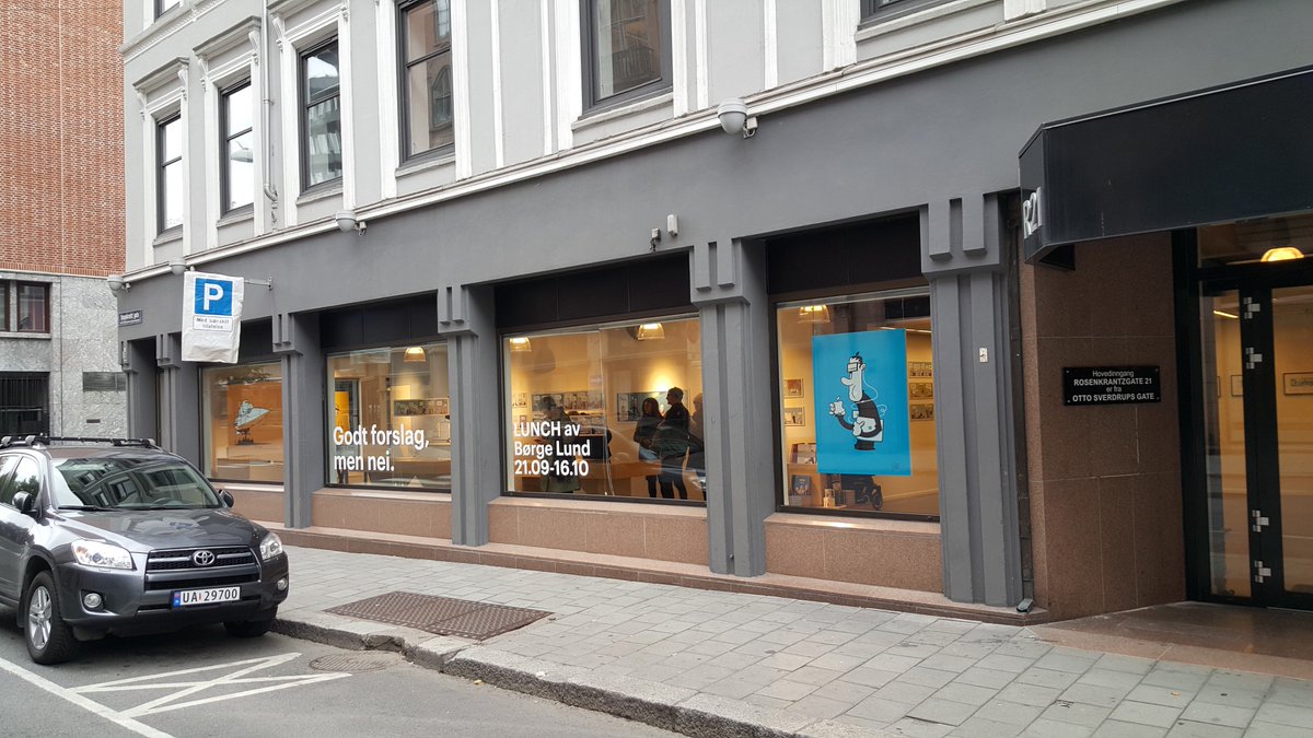 strandcomics's tweet photo. Bra med folk på siste dag av @floppaflakka sin fabelaktige Lunch-utstilling på Grafill. Åpent i dag til kl 16.00. Takk til alle besøkende! https://t.co/eDs2LNEZeA