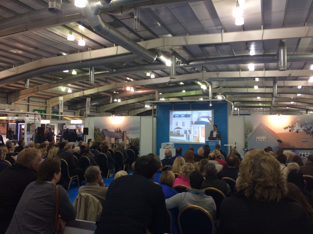 JasonPOrme's tweet photo. Standing room only for a seminar by the High Priest of #selfbuild @HolmesMike at the #HBRshow16 #testifyin https://t.co/0JLc42uaQH