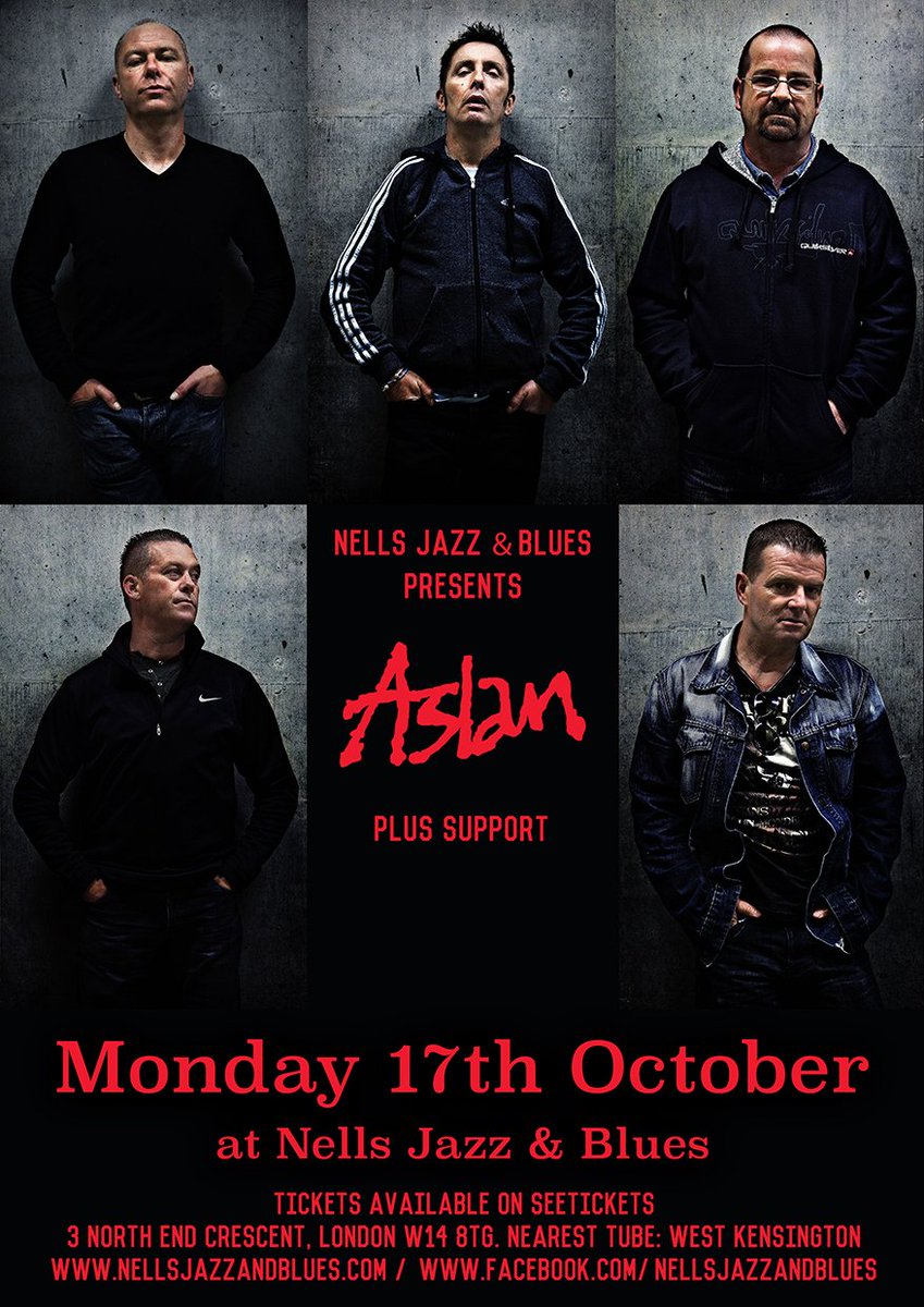TOMORROW! <a href="/OfficialAslan/">Aslan</a> will be performing at Nell's, Doors open at 7pm THAT A NIGHT NOT TO BE MISSED!! Tickets: bit.ly/2biu0E3