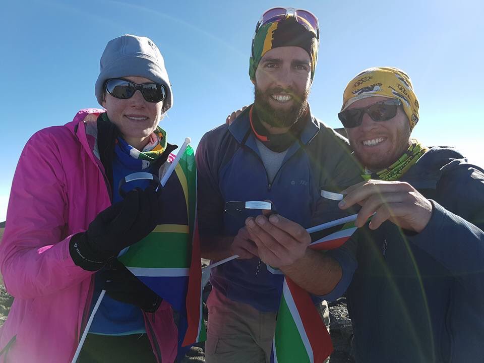 Three bracelets in memory of <a href="/GuguZulu/">Gugu Zulu</a> now resting at the top of Kili <a href="/letshegom/">Letshego Zulu</a> #RideforGugu