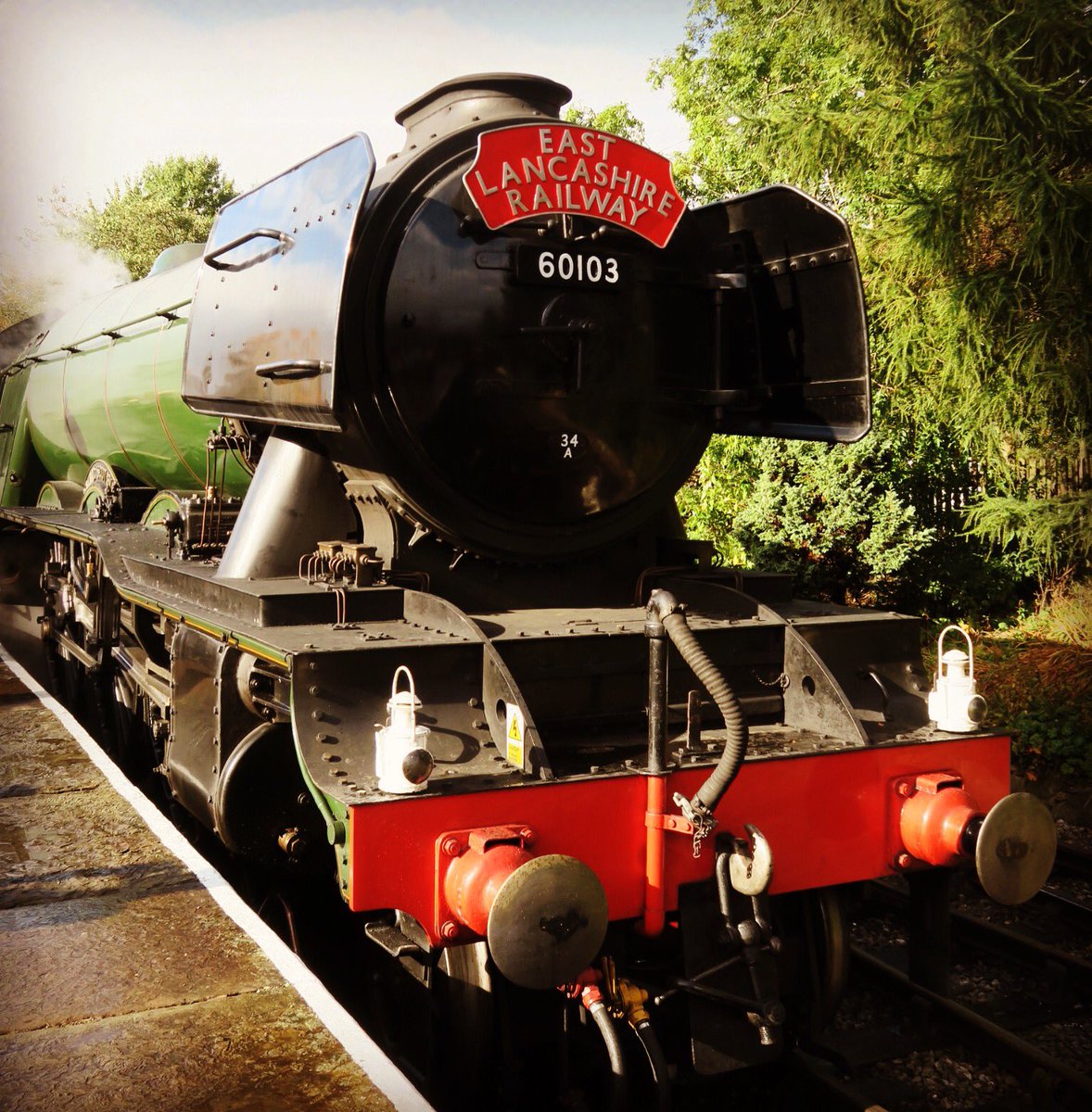 A glorious day out, aboard The Flying Scotsman @eastlancsrly #eastlancsrailway #theflyingscotsman #Manchester #steamtrain