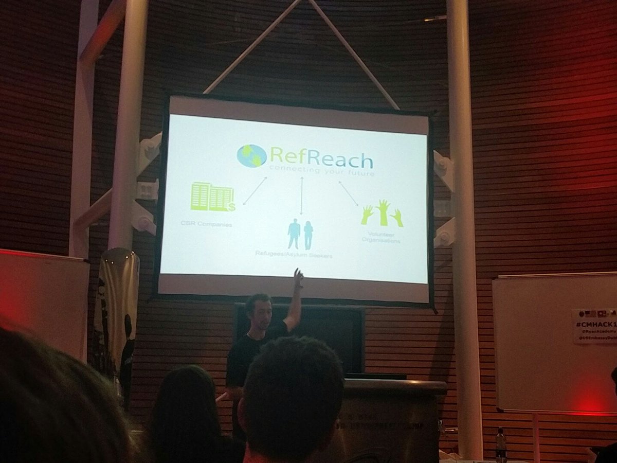 iamreshmaramesh's tweet photo. RefReach aims to provide a sense of empowerment for refugees!! &amp; better their lives with training!! #CMHACK16 @RyanAcademy @USEmbassyDublin https://t.co/iK9iVfBjIr