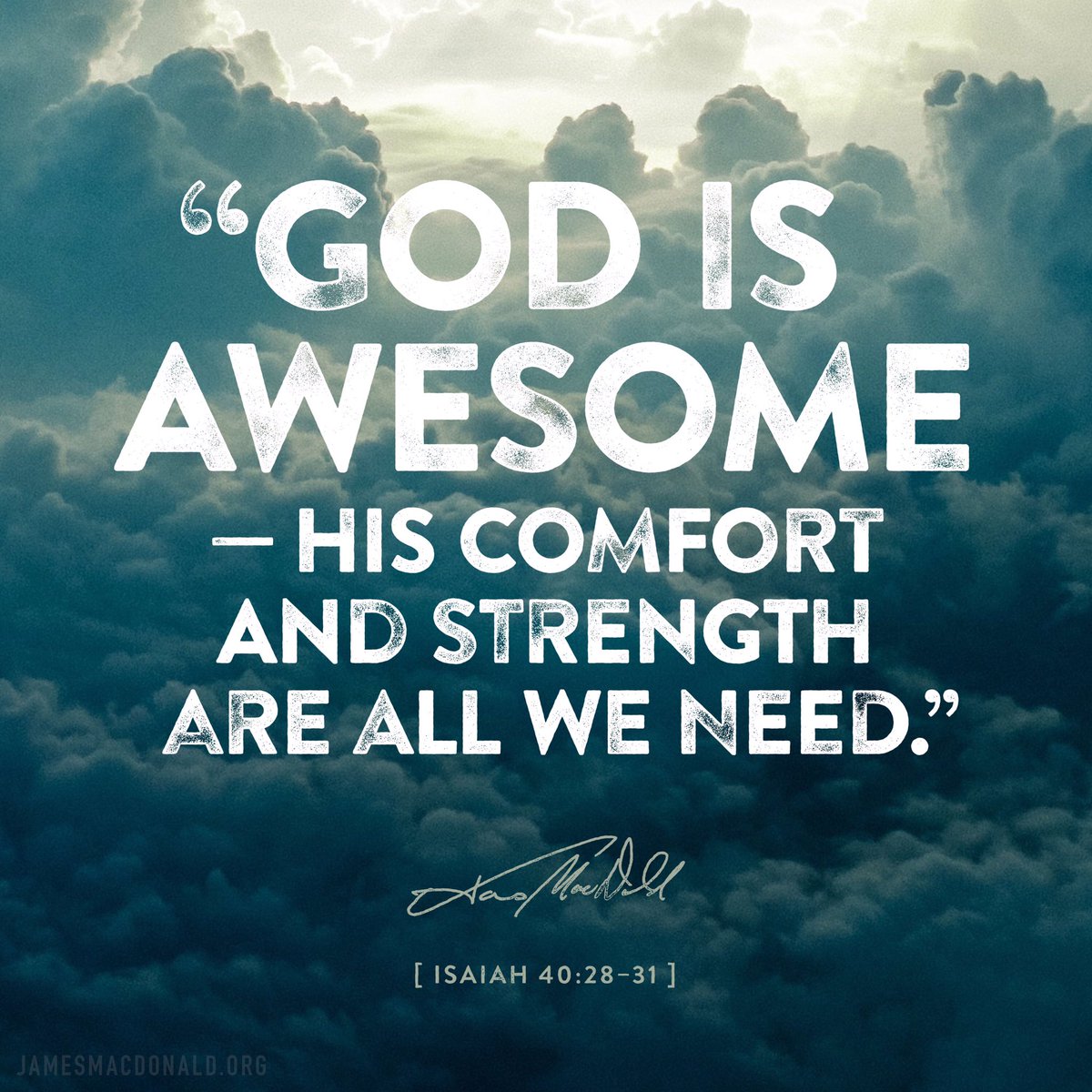 God is awesome—His comfort and strength are all we need. "Those who hope in the Lord will renew their strength..." instagram.com/p/BLocEK9Dfa5/