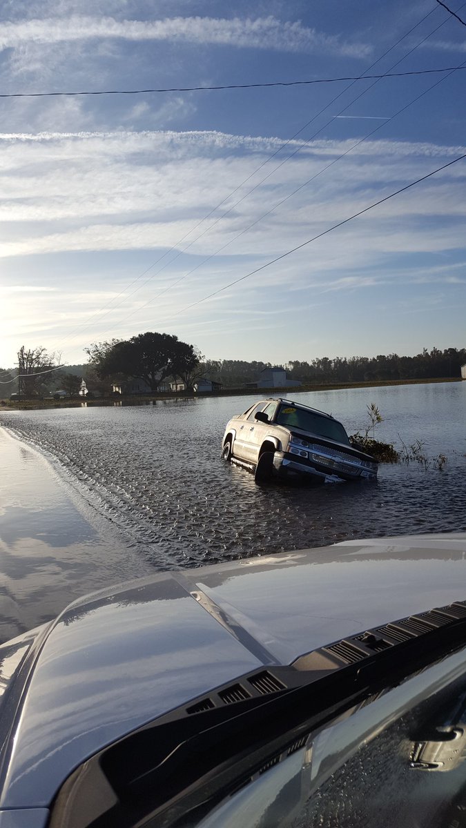 Overmanc's tweet photo. Southern connector, Bill Lane Blvd. Arrington Bridge rd.  All still under water.  @NewsArgusPhoto @waynecountync1 https://t.co/MGJV6LysFH