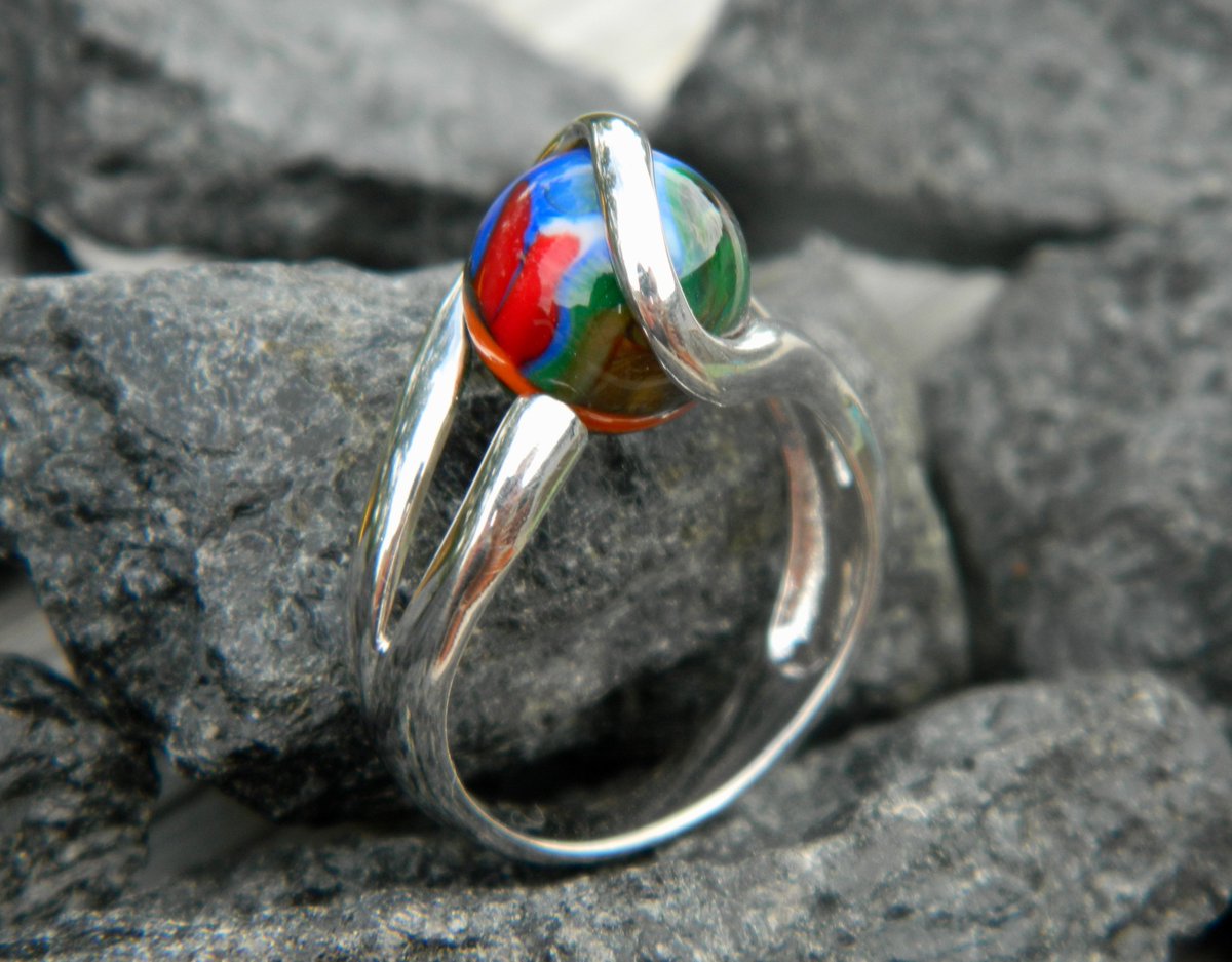TrendyStone's tweet photo. Handmade 10mm Marble in a sterling silver interchangeable ring from Trendy Stone Jewelry. https://t.co/xyD6S2yTF1 https://t.co/Iab61fbLNJ