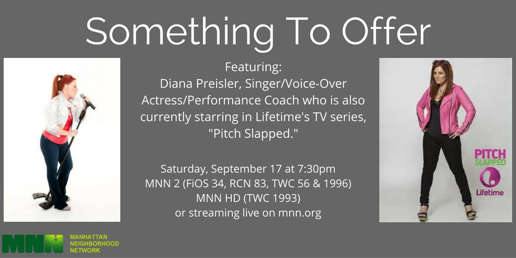 MNNNYC's tweet photo. Tonight, catch a repeat of @Diana_Preisler on "Something to Offer." 5pm on MNNHD or streaming live on https://t.co/gHNozkphu0 #PitchSlapped https://t.co/XW8uKFkZPS