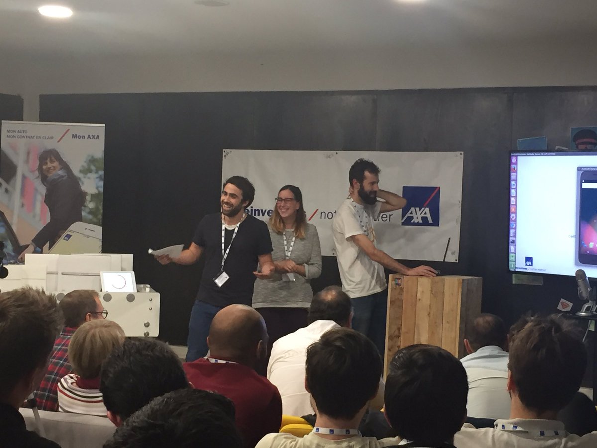mathildemarre's tweet photo. #AxaDigitalTour : les pitchs continuent : nouveaux #services,  #simplification et #vision @juliensteimer https://t.co/LH5IThqjt9