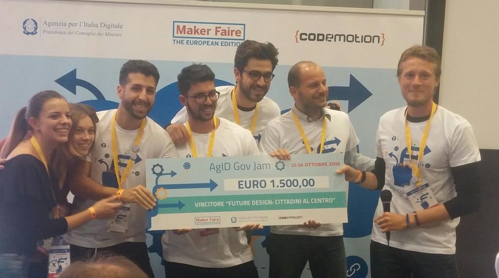 MakerFaireRome's tweet photo. È. #GuidaMi è la soluzione prima vincitrice della #AgIDGovJam di #MFR16.  Applausi!
@CodemotionIT @AgidGov https://t.co/gIa74mszGw