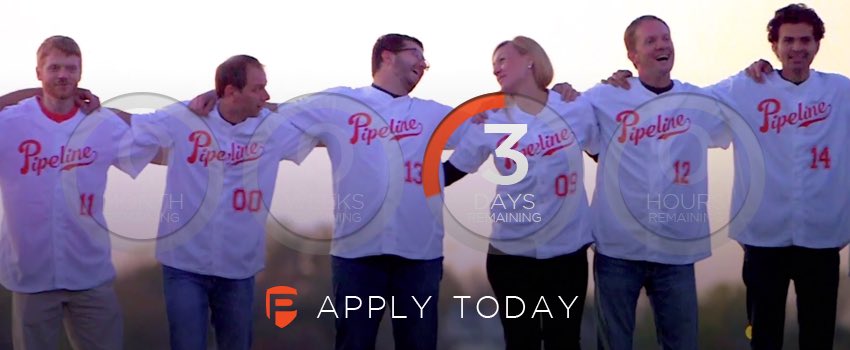 The countdown is so close to being over - 3 days left! Pipelineentrepreneurs.com/apply