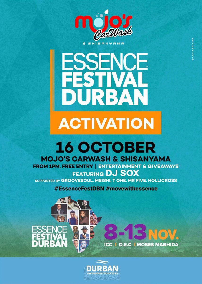 Hollyreymusic's tweet photo. Let's get it Dbn #EssenceFestDBN #movewithessence @DJSOXsa https://t.co/7SYAvHKkhk