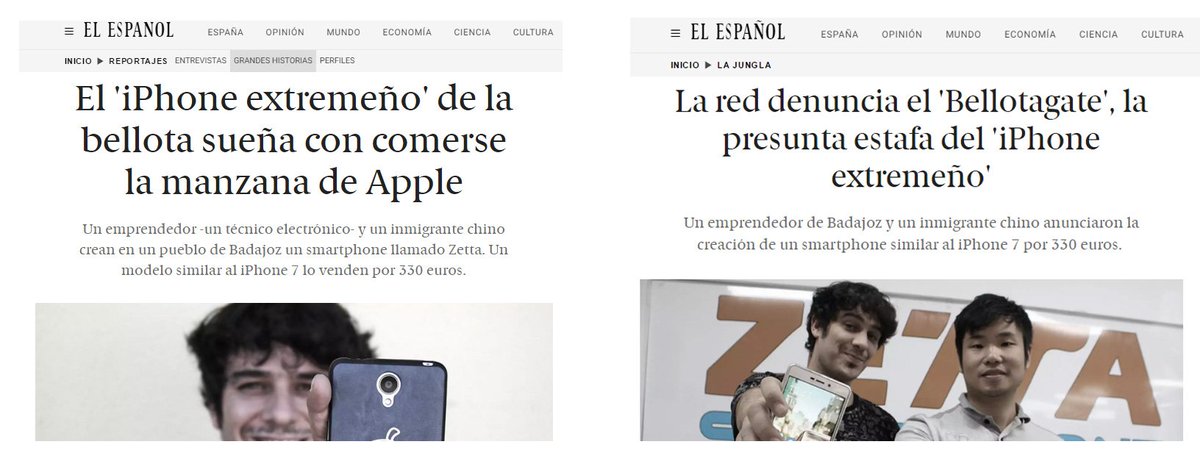 Ojito que siempre son el "emprendedor español y el inmigrante chino", y que el chino solo sale al implicar estafa -