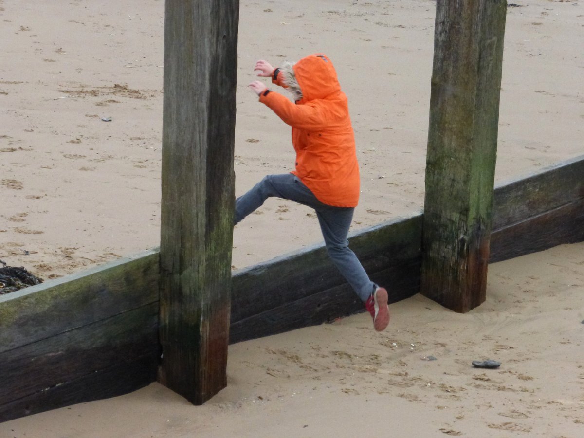 My lad practising his jumping in the park on saturday & hurdling on Redcar beach on sunday. #LoveAnActionShot