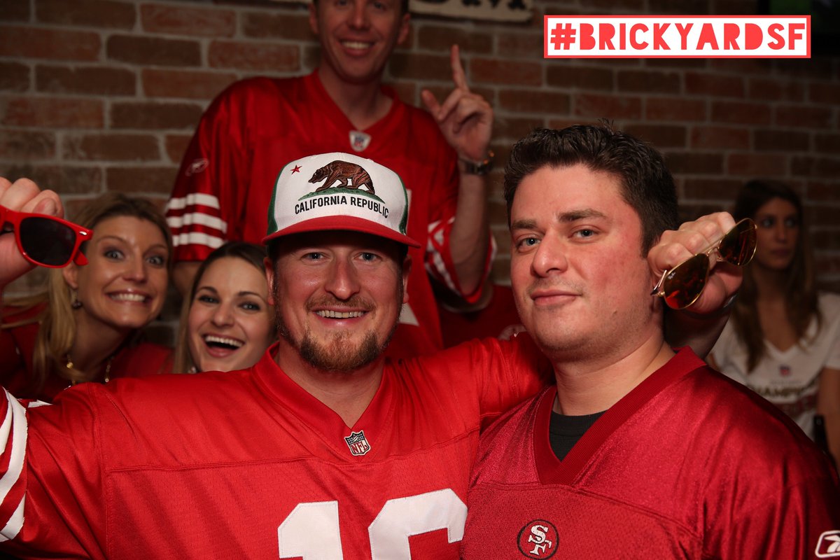 Brickyardsf's tweet photo. We don't quit. We don't sit. The Ryan Brother ain't gonna know what him 'em. Beer food specials on tap for NFL Sunday. Today we #BeatBuffalo https://t.co/nIcnU5EvTl