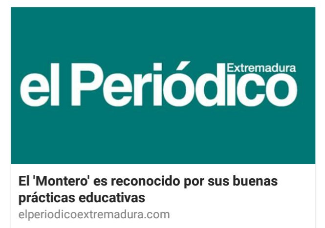 CEIPMONTERO's tweet image. Hace un año recibíamos esta noticia...