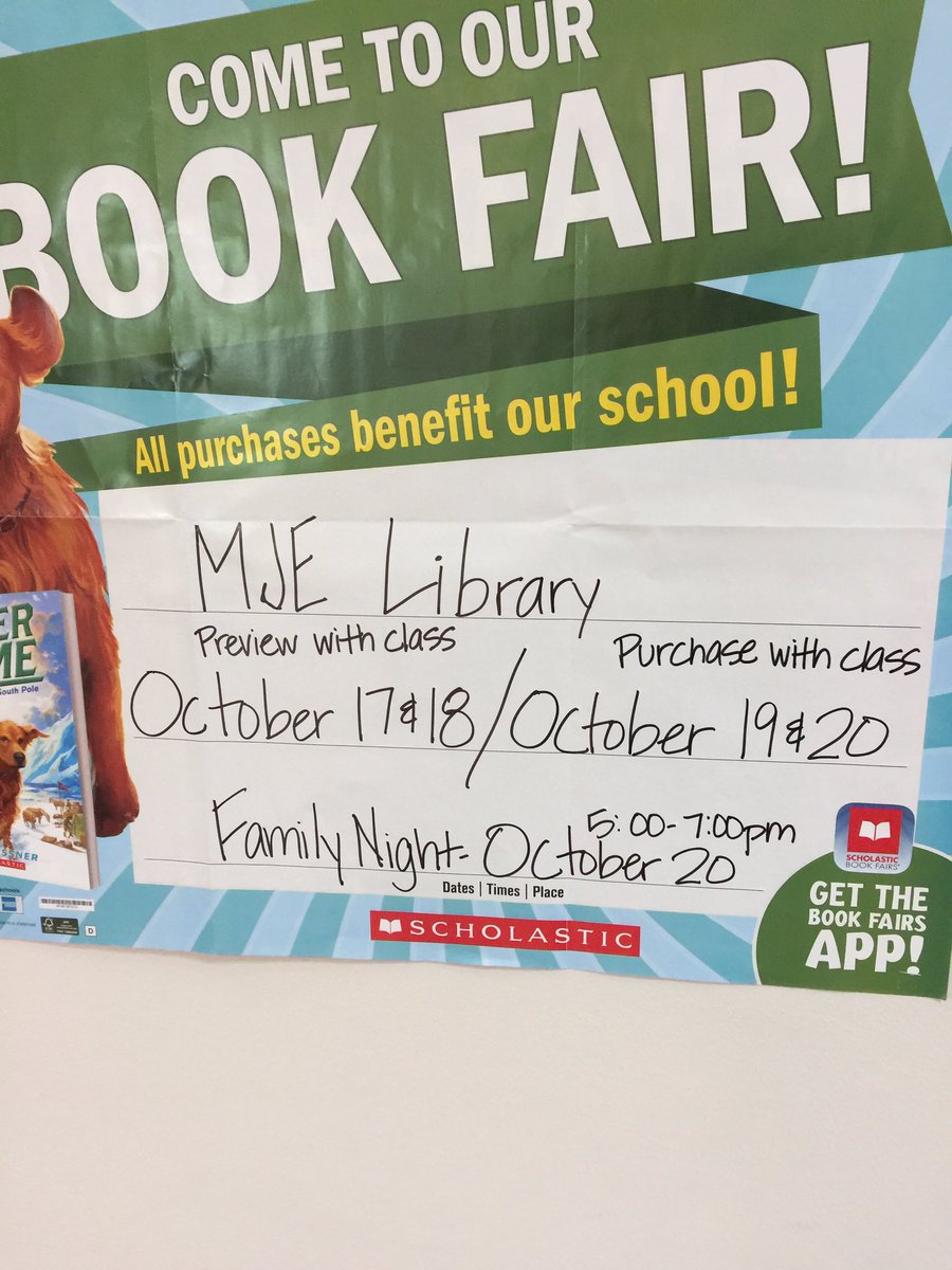 Whose ready for a BOOK FAIR??  #MJEjags <a href="/MJEjags/">Jenks Elementary</a>