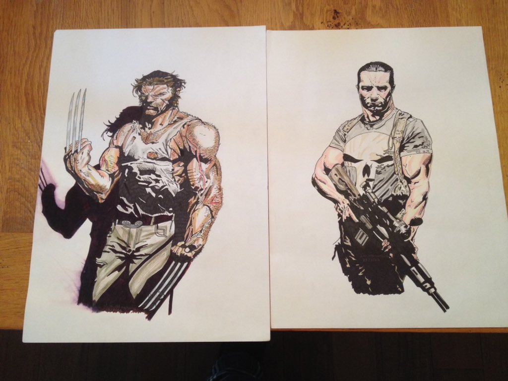Done these a few years ago now going in my Finns room with all the new ones, just need frames #wolverine #punisher #marvel