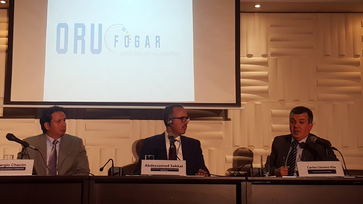 SergioChacon35P's tweet photo. Las regiones del mundo unidas para una implementación integral @cllorens  #NuevaAgendaUrbana @HabitatIIIQuito https://t.co/2yP396CAEP