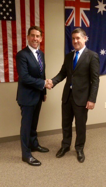 camerondickqld's tweet photo. W @ADMEDUS Chair &amp; Interim CEO Wayne Paterson celebrating opening of Minneapolis office. #AdvaMed16 https://t.co/cEwZm6HLgW