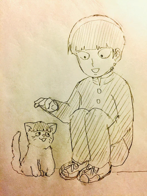 @a_me_ow いちごちゃん(@ithitaru)からのリクエスト!モブサイコ100のモブくん! 