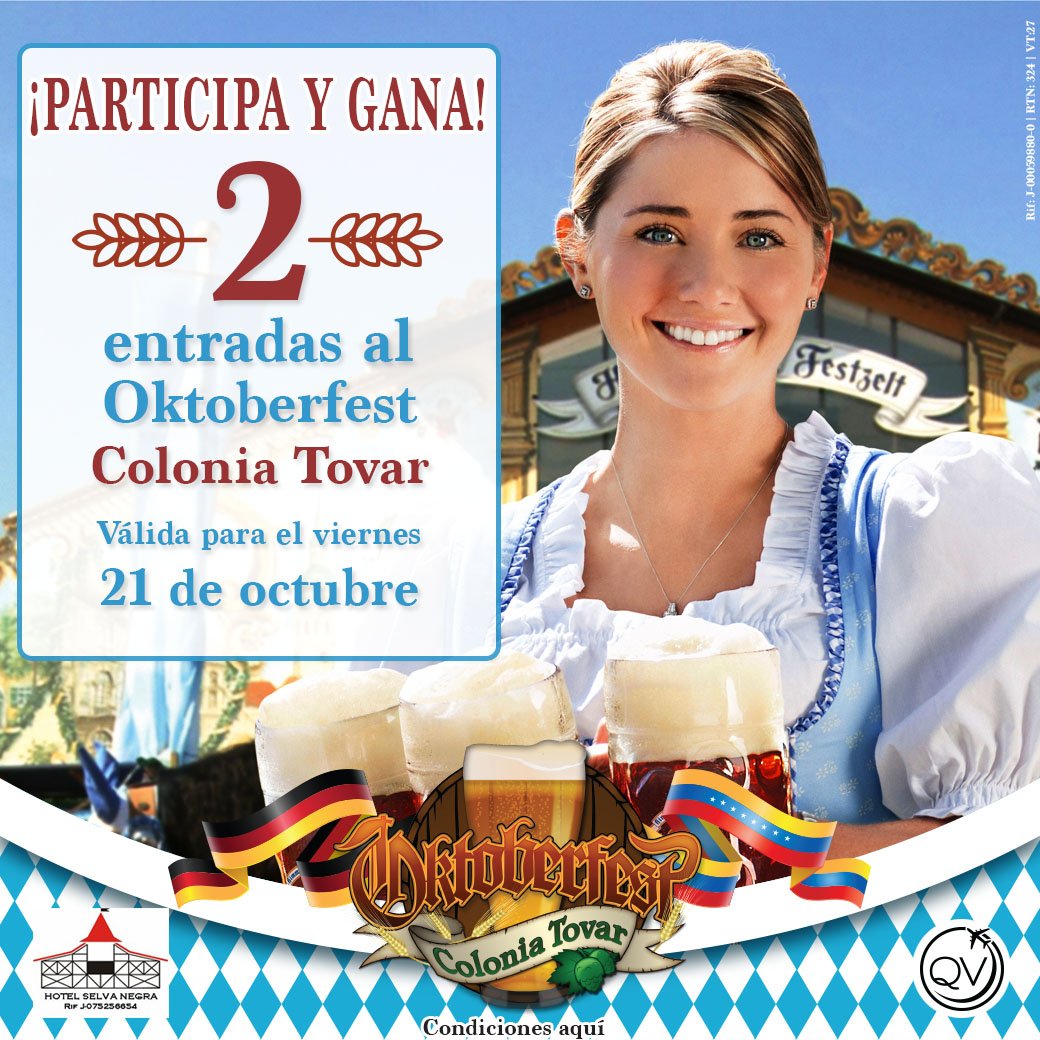Síguenos en instagram como <a href="/QuoVadisViajes/">Quo Vadis Viajes</a>  busca esta imagen y PARTICIPA por las 2 entradas al #OktoberfestColoniaTovar <a href="/Oktoberfest_CT/">Oktoberfest C_Tovar</a>