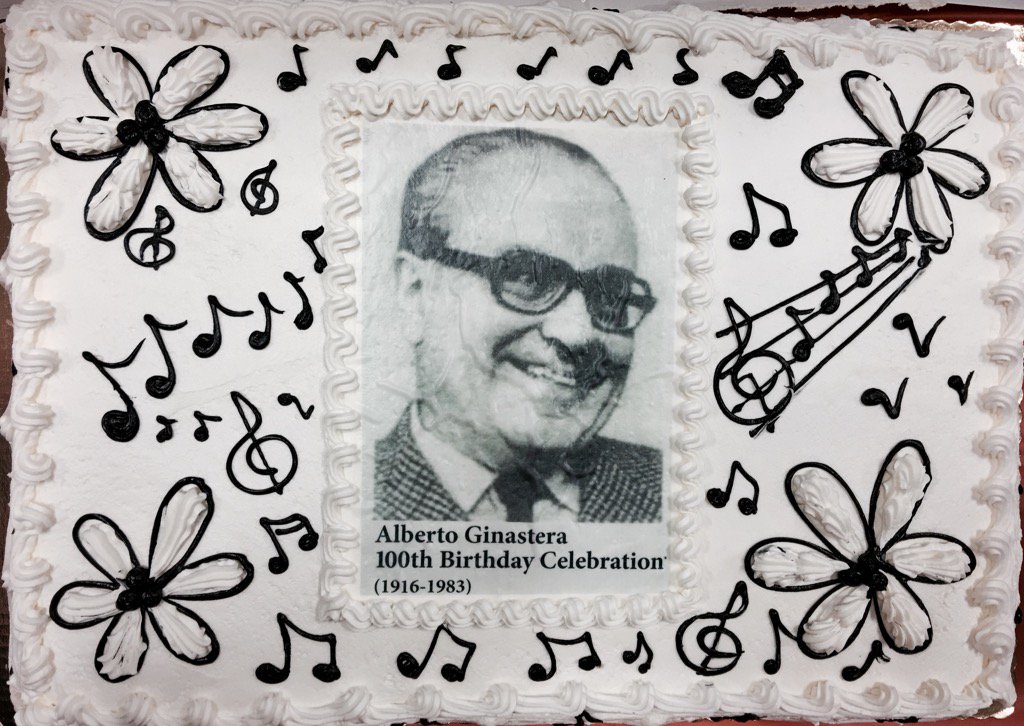 ensoquartet's tweet photo. Excited about our Ginastera 100th bday concert in Ringwood New Jersey! How about that cake?!? https://t.co/Nlx9YbacSE