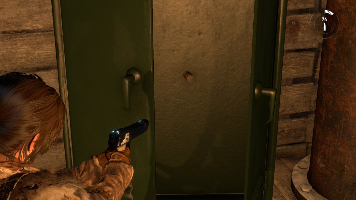 ajman1101's tweet photo. Giant bullet in the center of the locker! The new Tomb Raider has many mysteries intended or otherwise  #PS4share https://t.co/EN9YkHU9uj