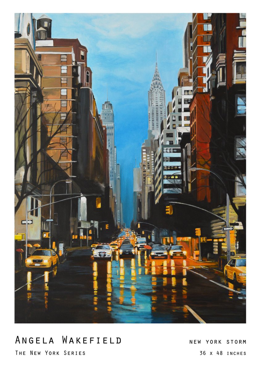 Painting of New York City - #NewYorkStorm #NewYorkTimes #ChryslerBuilding #art #NYC #paintings #artofinvestment - angelawakefield.co.uk