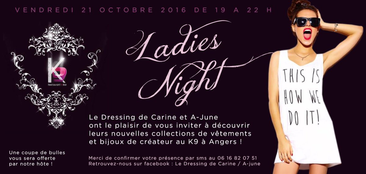 jennifersavidan's tweet photo. Une soirée 100% filles ce vendredi @K9ANGERS https://t.co/cbwy2Jiipz