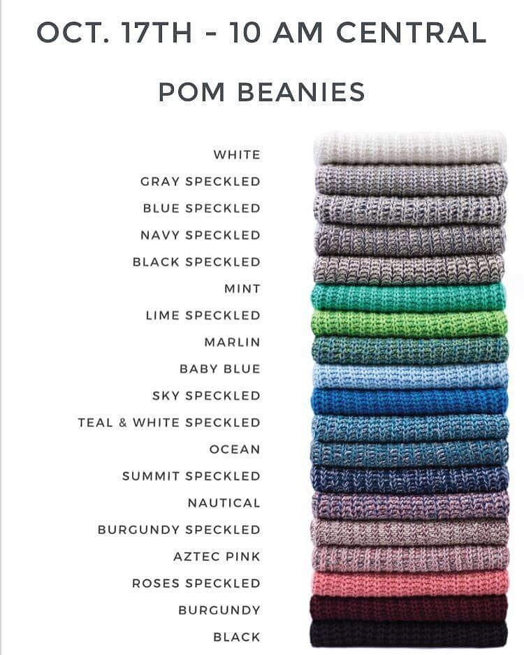 UNI_LYM's tweet photo. First Frost beanie release tomorrow with 38 new colors!! Remember yo select UNI at check out!! #LoveYourMelon https://t.co/zuvfQStjkF